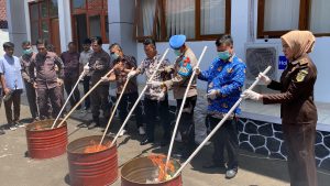 Pemusnahan Barang Bukti, BNNK Sukabumi: Bentuk Komitmen Bersama Berantas Narkoba