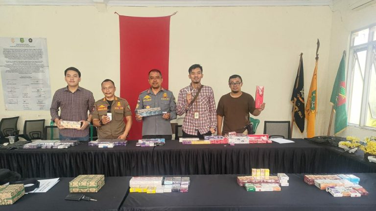 Tim Gabungan Sita Ribuan Batang Rokok Ilegal dari Berbagai Merek