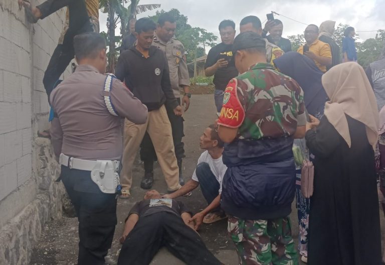 Anggota Polsek Sukabumi Selamatkan Nyawa Pria yang Hendak Melompat dari Atas Tower Pemancar