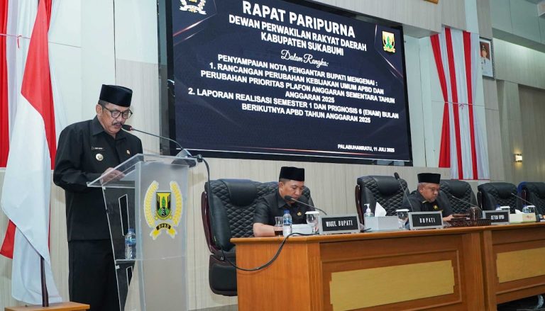DPRD Kabupaten Sukabumi Gelar Rapat Paripurna ke-25 Bahas Perubahan KUA-PPAS dan Laporan Realisasi APBD