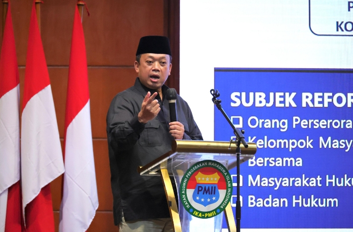Menteri Nusron Ajak Alumni PMII Berperan dalam Mewujudkan Keadilan, Pemerataan, dan Kesinambungan Ekonomi